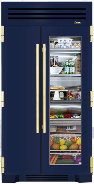 true residential openbox glass fridge